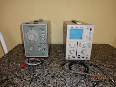 Vendo ou troco gerador de áudio e osciloscópio